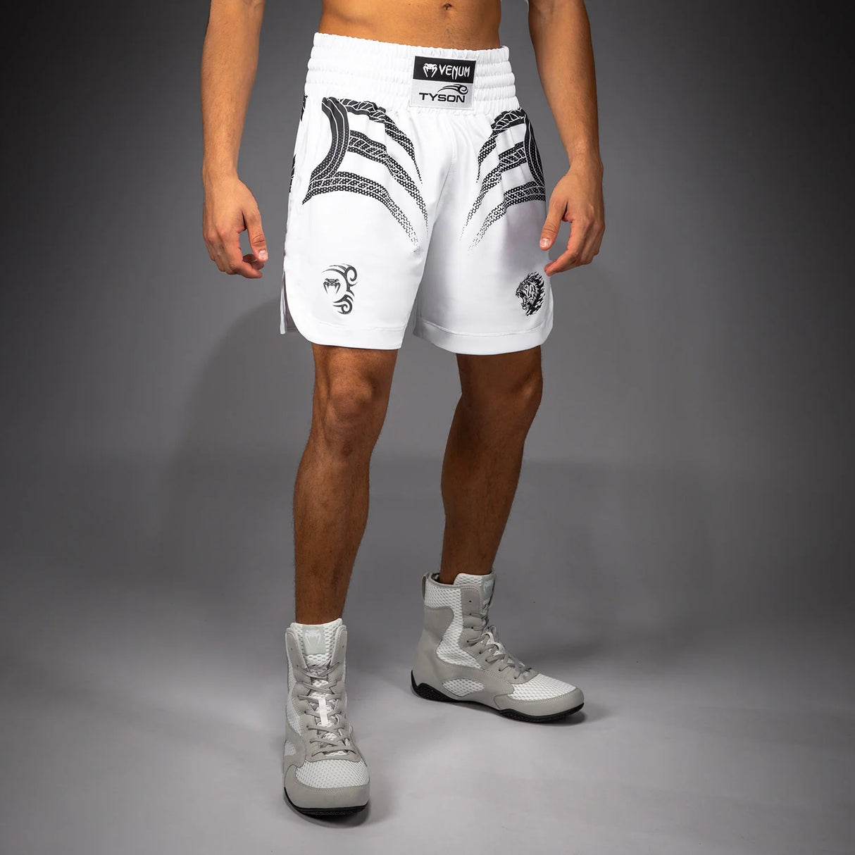 Venum x Mike Tyson Tiger Optical White/Deep Black Hlačke Za Boks