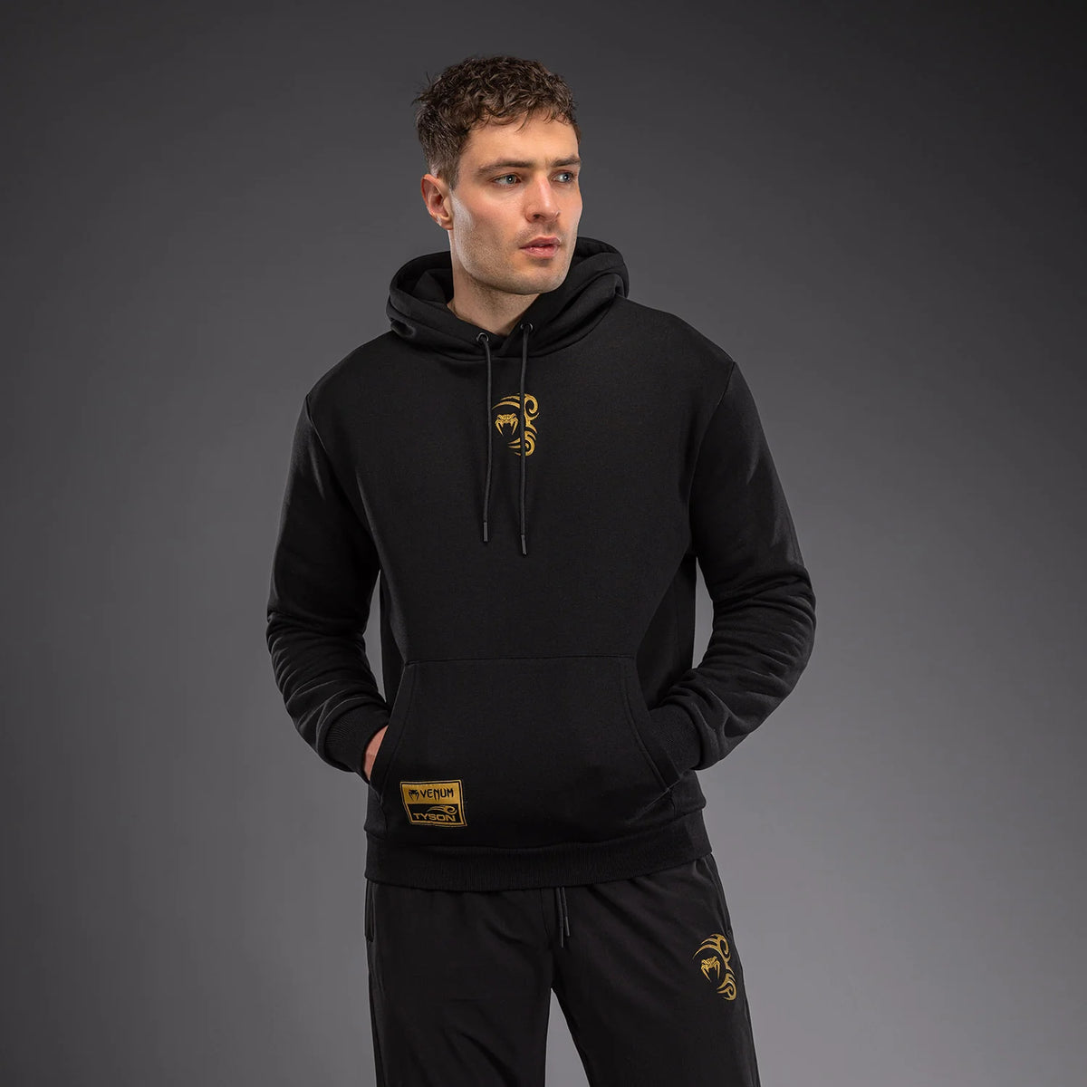 Venum x Mike Tyson Tiger Black/Gold Kapucar