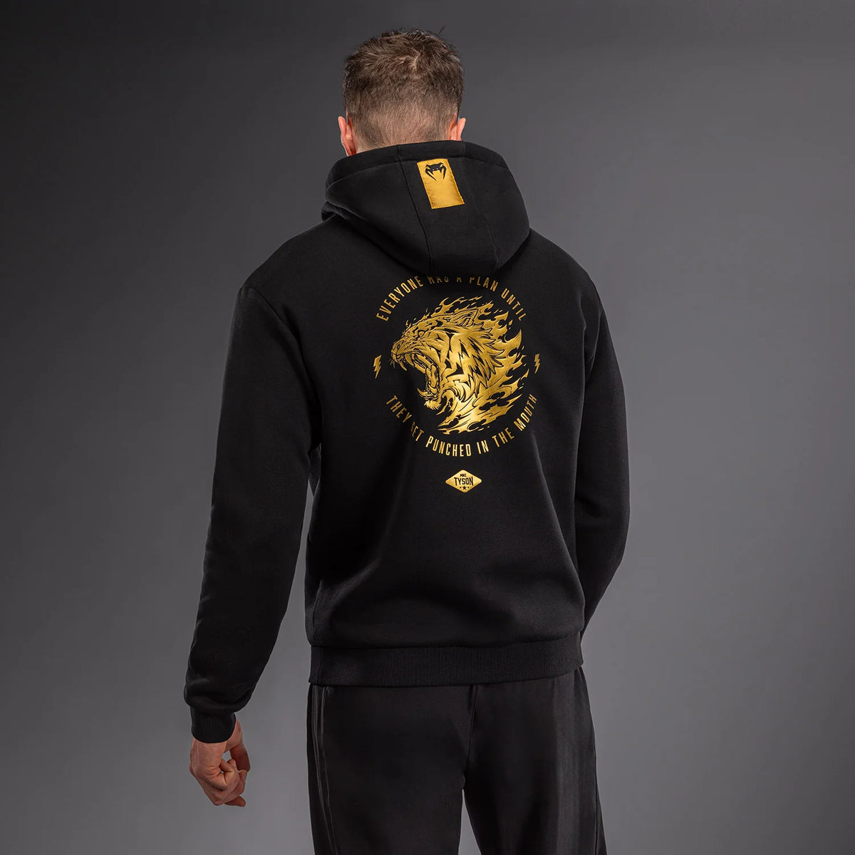 Venum x Mike Tyson Tiger Black/Gold Kapucar