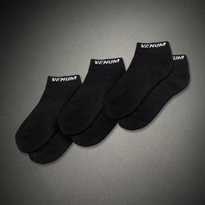 Venum Essential 3 Pack Ankle Black/White nogavice