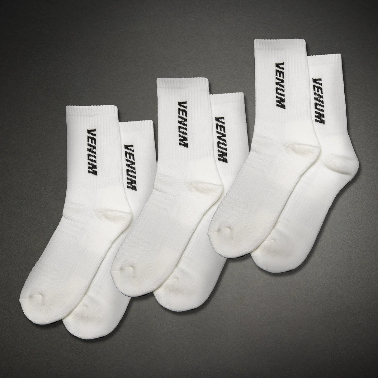 Venum Essential 3 Pack Crew White/Black nogavice