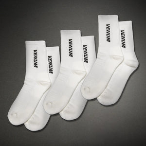 Venum Essential 3 Pack Crew White/Black nogavice
