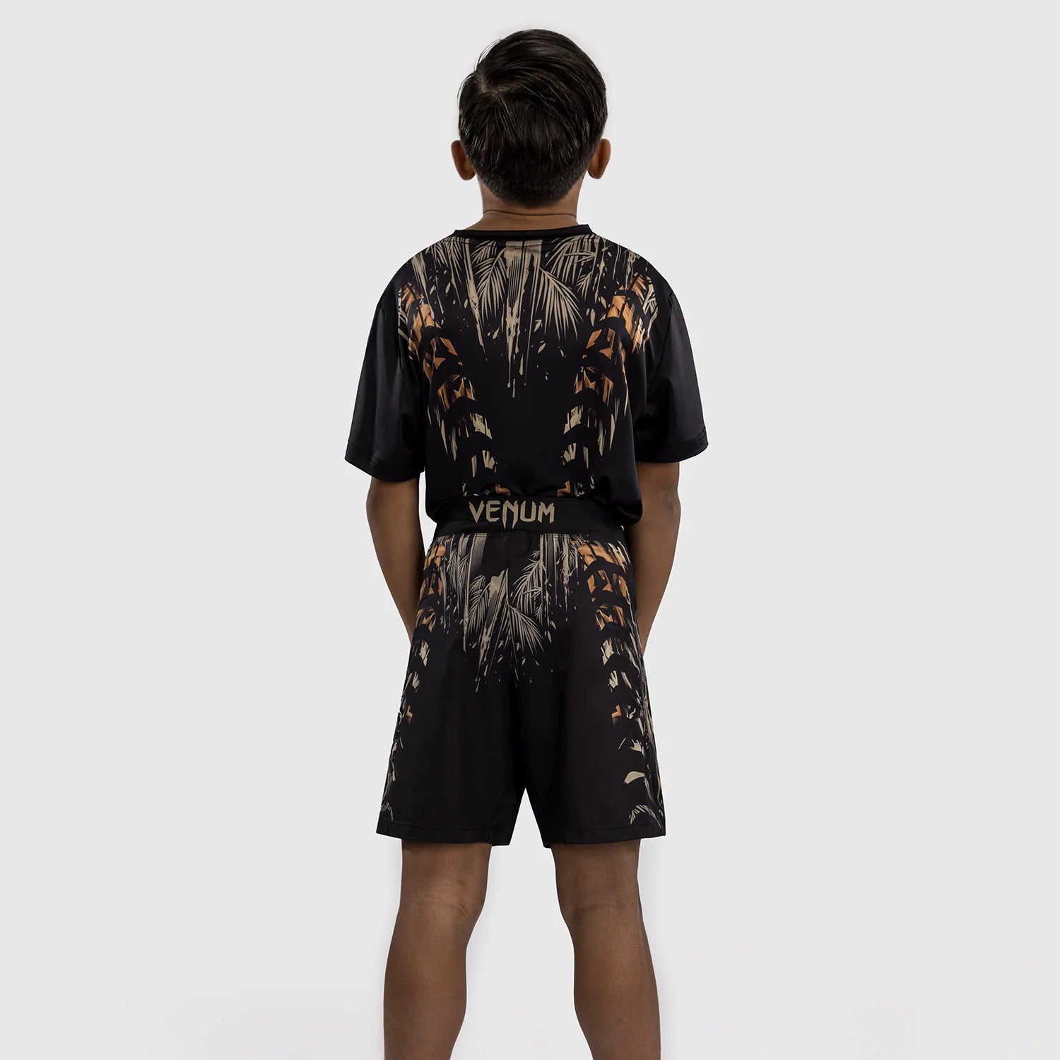 Otroške Venum Tiger Black/Neon Orange Hlačke Za MMA