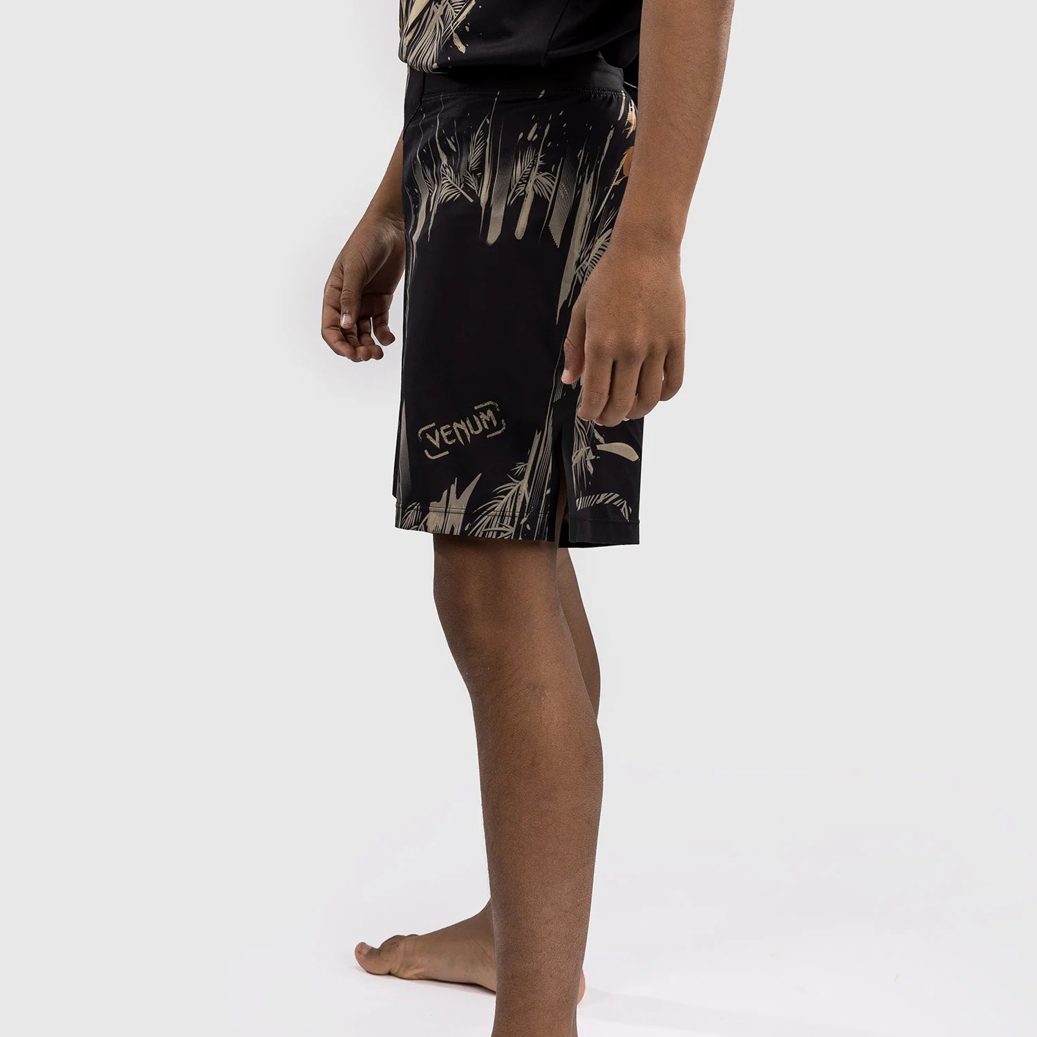 Otroške Venum Tiger Black/Neon Orange Hlačke Za MMA