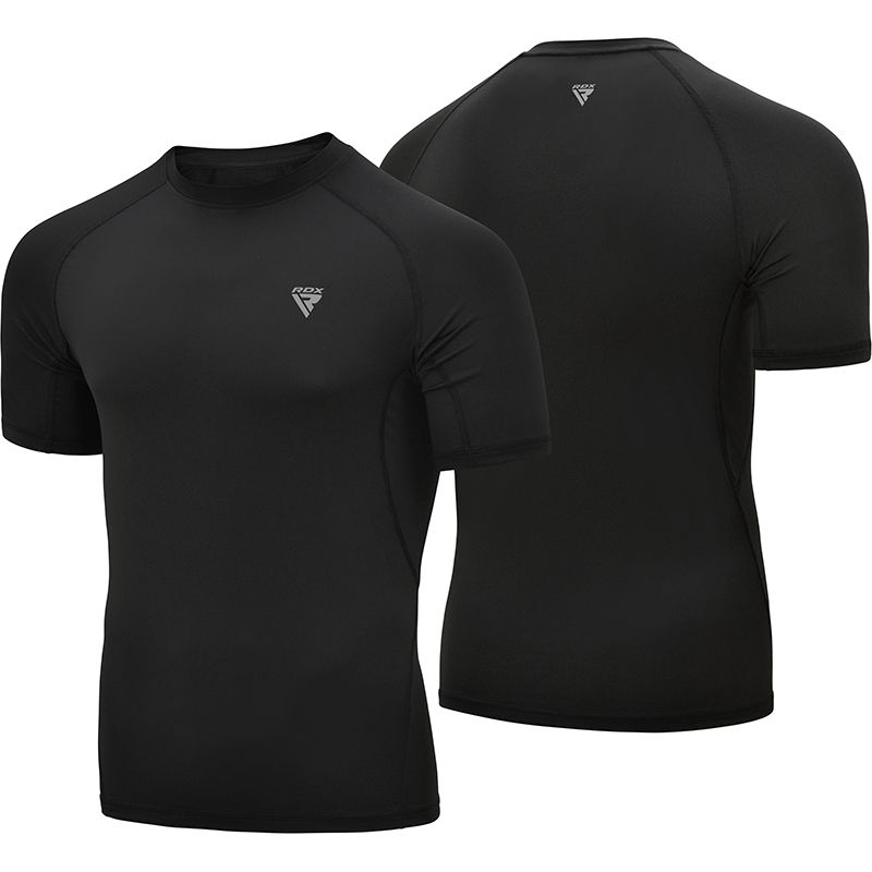 RDX T15 Black Rashguard Short Sleeves