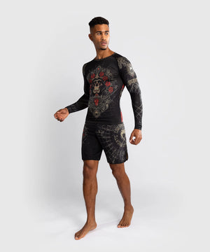 Venum Santa Muerte 5.0 Deep Black/Gold Rashguard Dolgi Rokavi