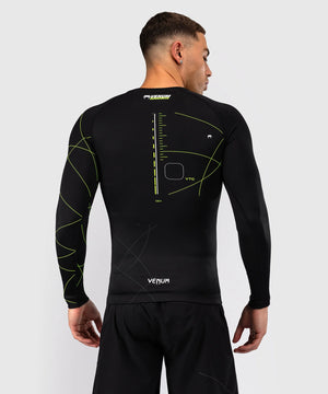 Venum Training Camp 4.0 Black/Neo Green Rashguard Dolgi Rokavi