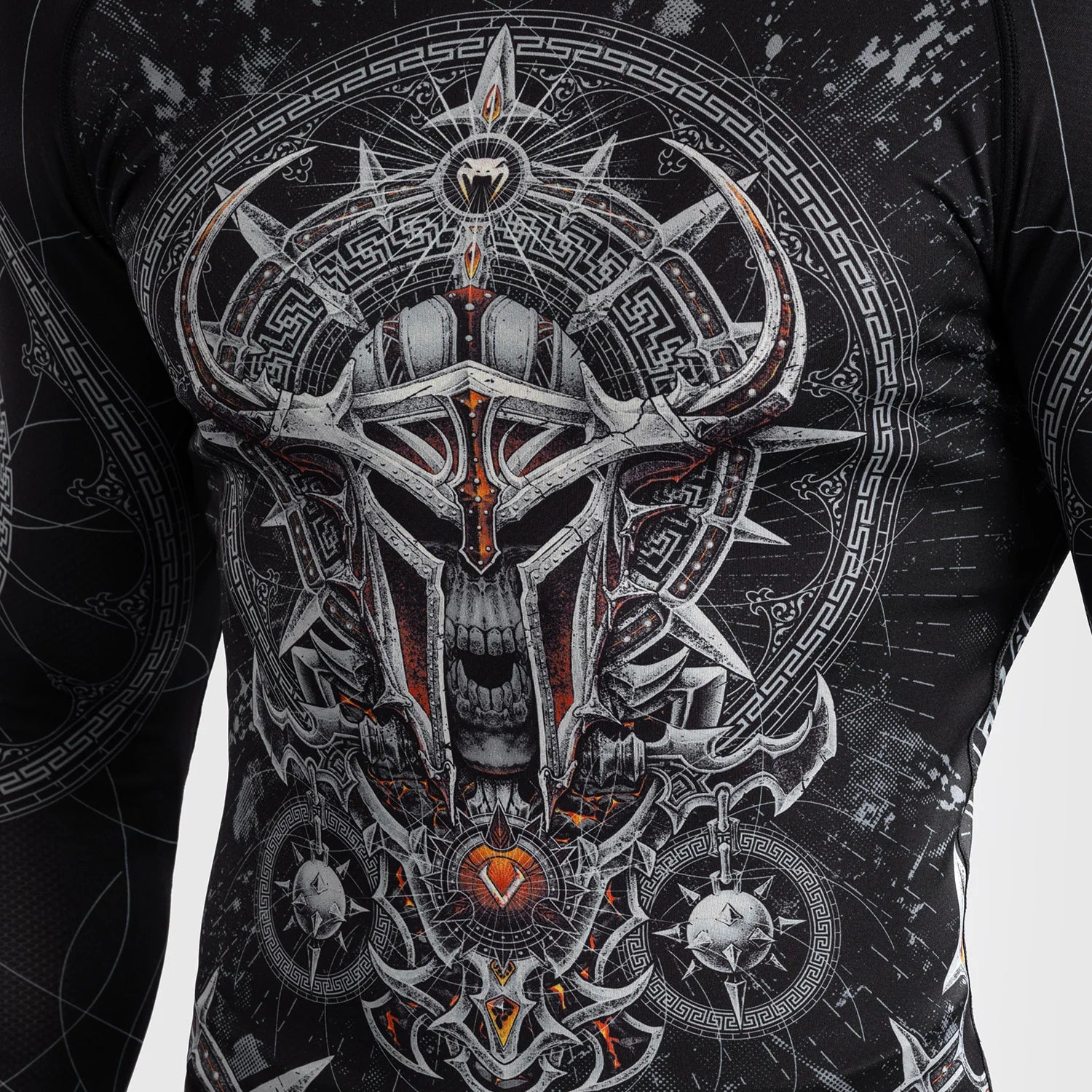 Venum Gladiator 5.0 Black/Silver Rashguard Dolgi Rokavi