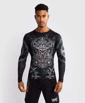 Venum Gladiator 5.0 Black/Silver Rashguard Dolgi Rokavi