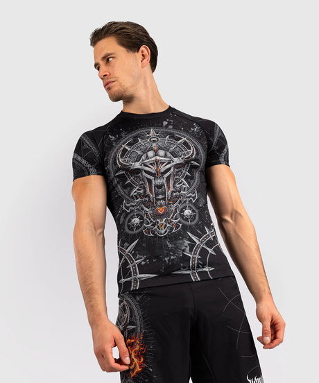 Venum Gladiator 5.0 Black/Silver Rashguard Kratki Rokavi
