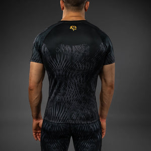 Venum x Chimaev Black/Grey Rashguard kratek rokav