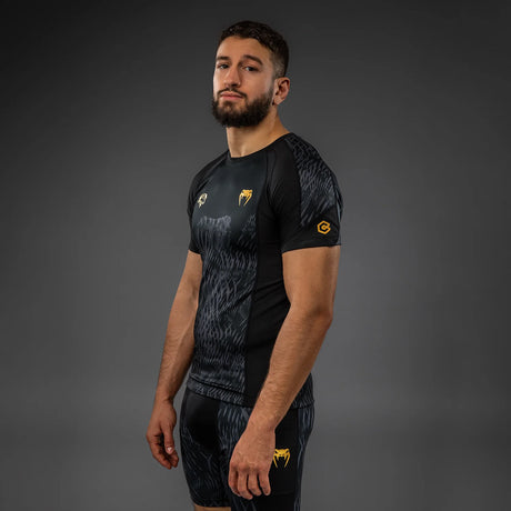 Venum x Chimaev Black/Grey Rashguard kratek rokav