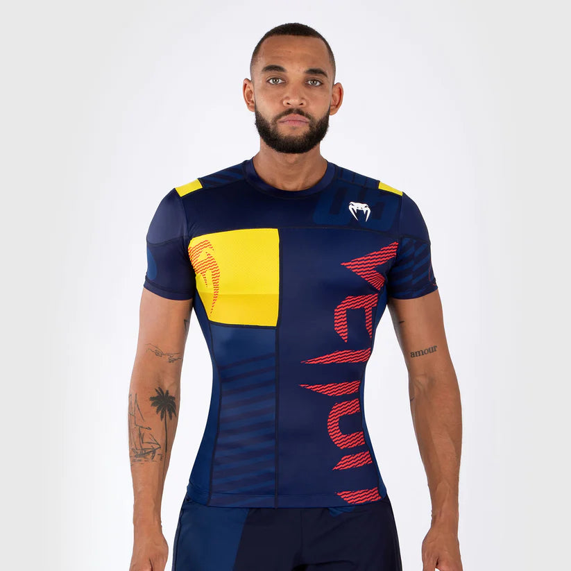 Venum Sport 05 Rashguard Blue/Yellow kratki rokavi