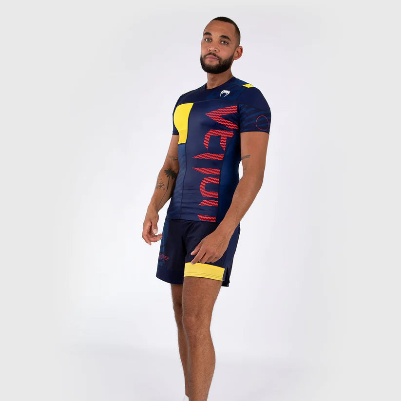 Venum Sport 05 Rashguard Blue/Yellow kratki rokavi