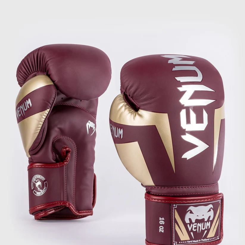 Venum Elite Evo Burgundy/Silver rokavice