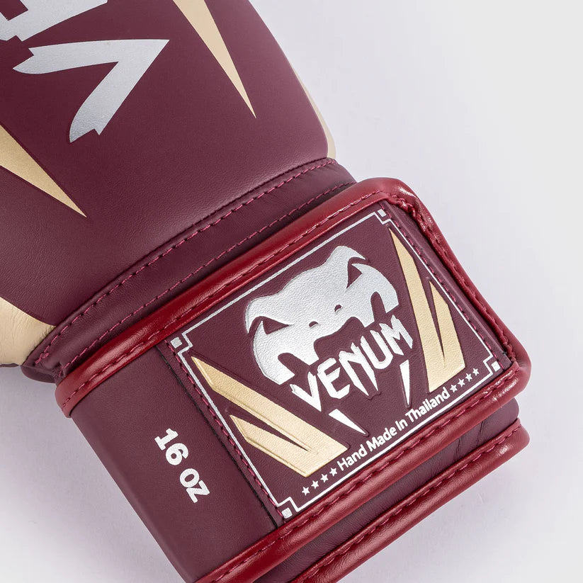 Venum Elite Evo Burgundy/Silver rokavice