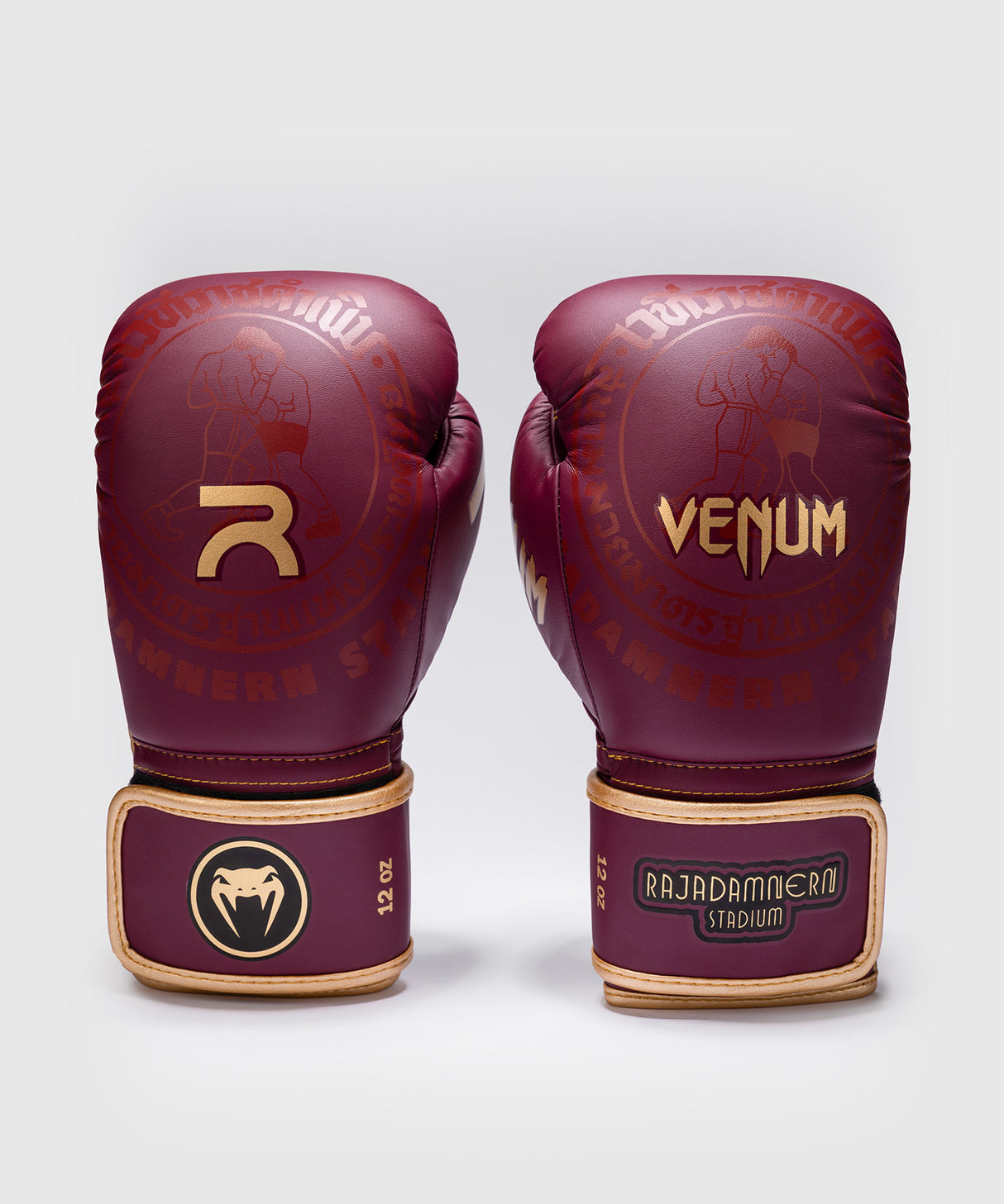Venum x Rajadamnern Burgundy Boxing rokavice