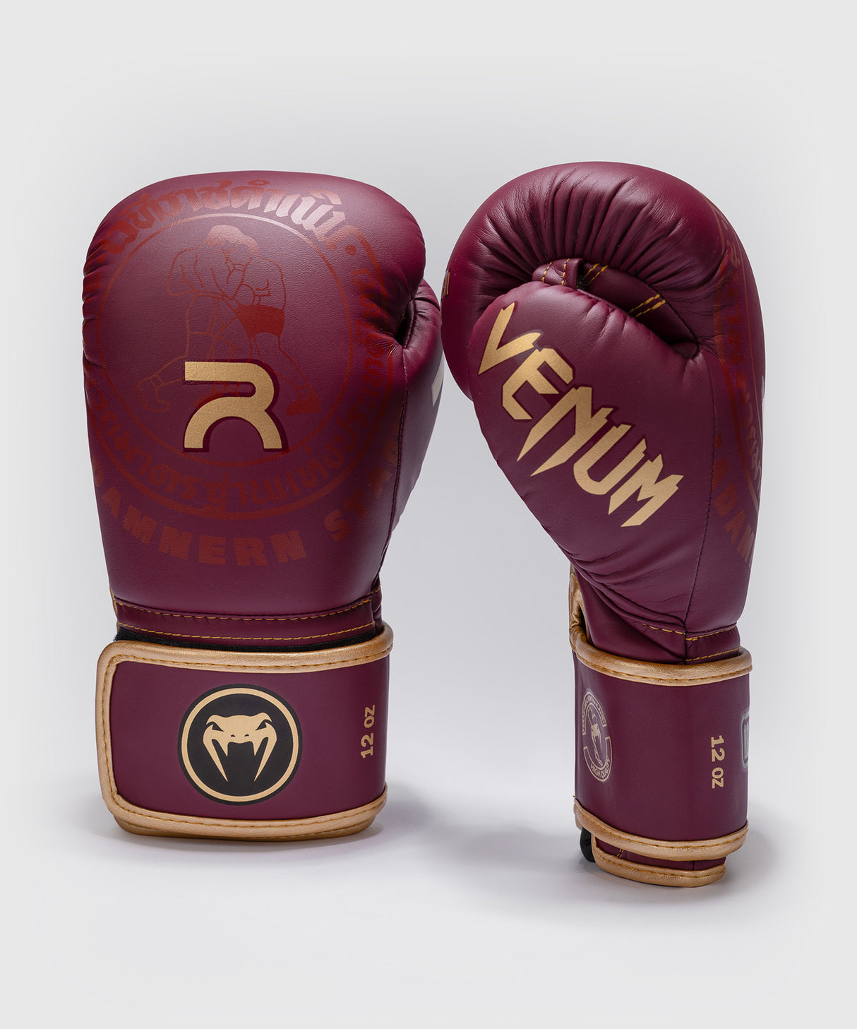 Venum x Rajadamnern Burgundy Boxing rokavice
