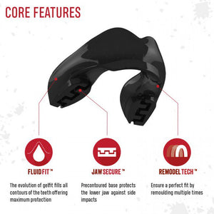 SAFEJAWZ Black ščitnik za zobe za tiste z zobnim aparatom