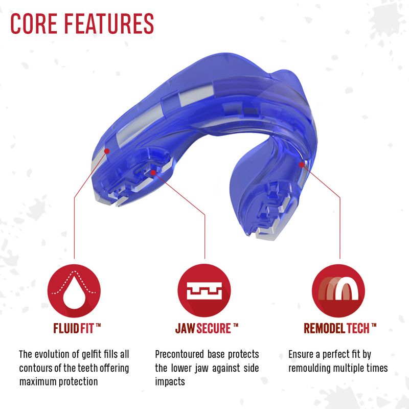 SAFEJAWZ Blue ščitnik za zobe za tiste z zobnim aparatom