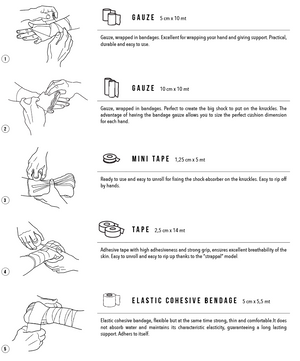 Leone 1947 PR300 Komplet profesionalnih bandaž za borbo