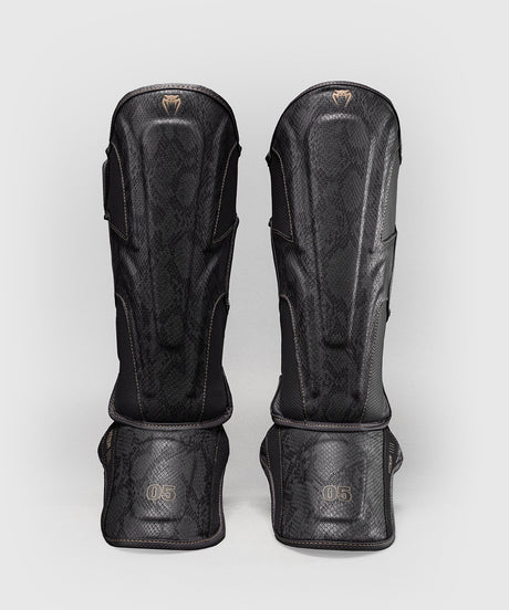 Venum Impact Evo Scales Shin Guards - Dark Grey