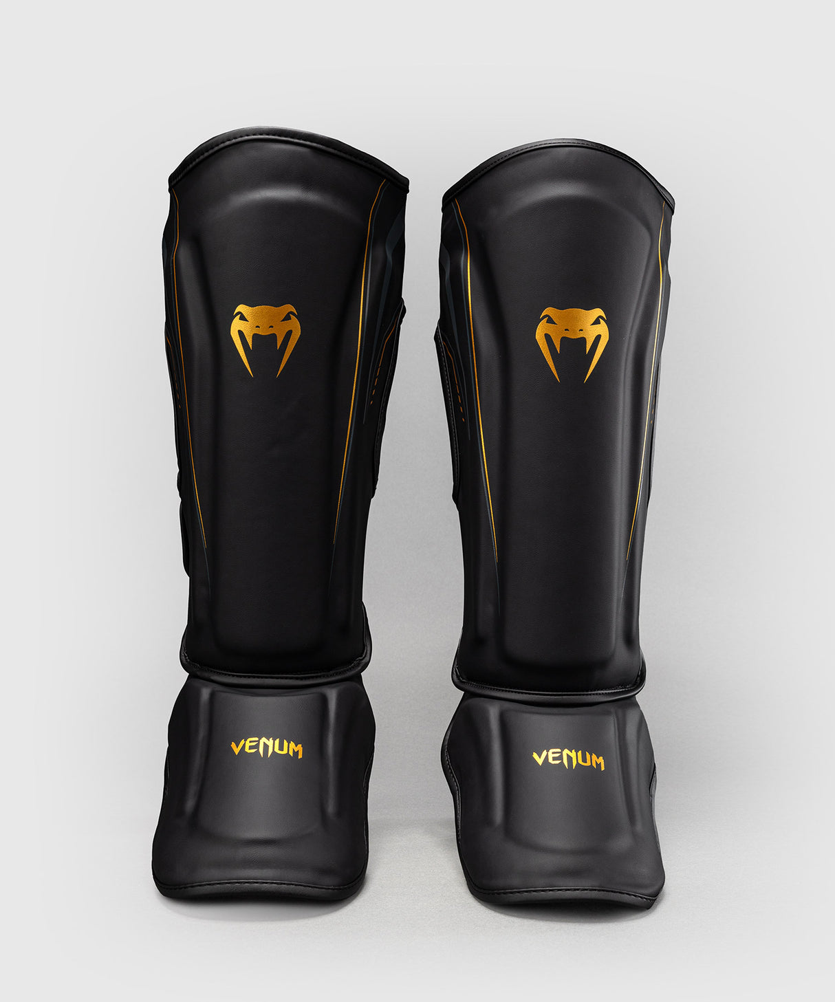 Venum Streamline Shin Guards - Black/Gold