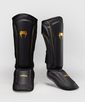 Venum Streamline Shin Guards - Black/Gold