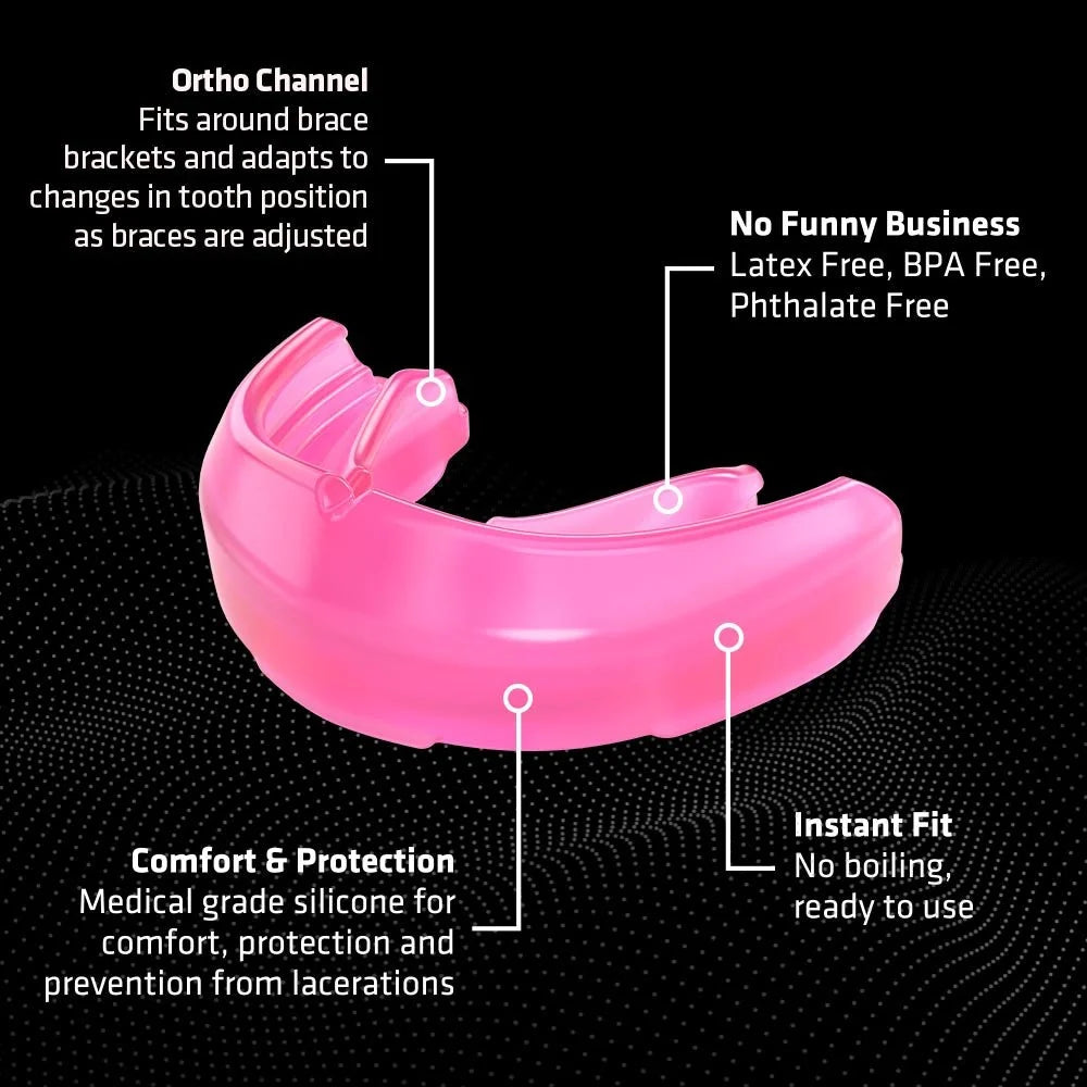 Shock Doctor® Braces Pink štitnik za zube - za aparatić
