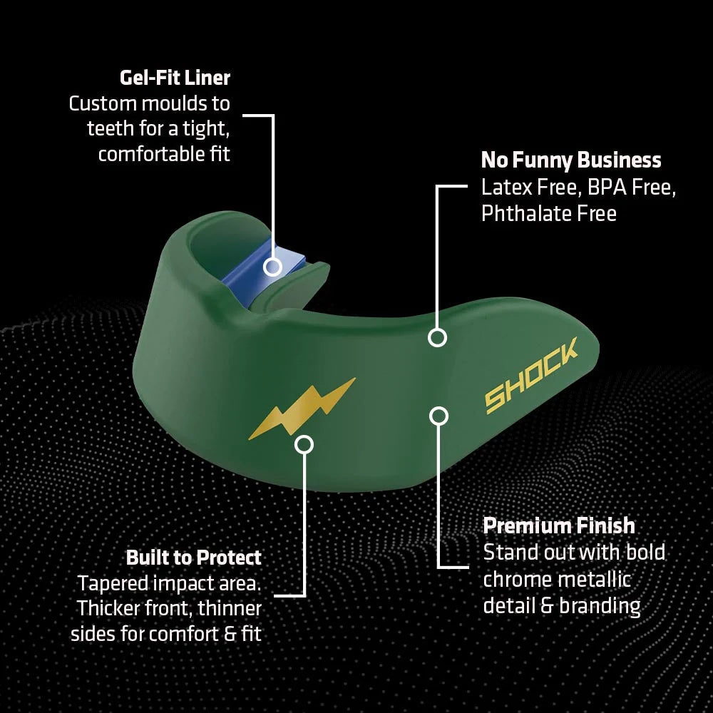Shock Doctor Gel Strike Speed Green Mouthguard