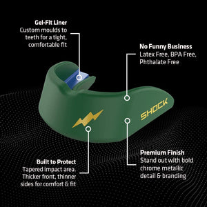 Shock Doctor Gel Strike Speed Green Mouthguard