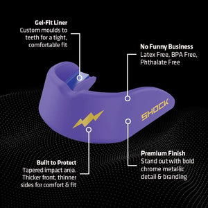 Shock Doctor Gel Strike Miami Purple Mouthguard