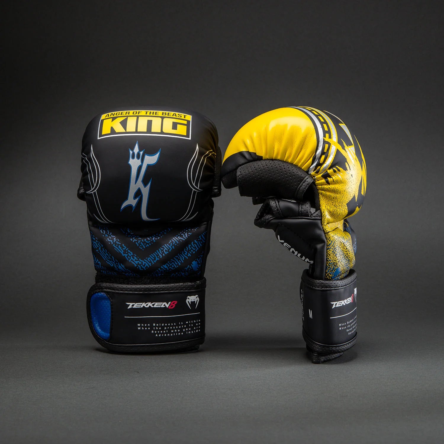 Venum x TEKKEN 8 - King - Black/Yellow MMA sparing rokavice