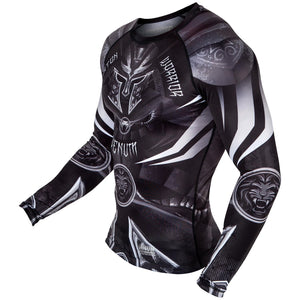 Venum Gladiator 3.0 Black/White rashguard dolgi rokavi