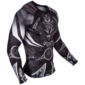 Venum Gladiator 3.0 Black/White rashguard dolgi rokavi