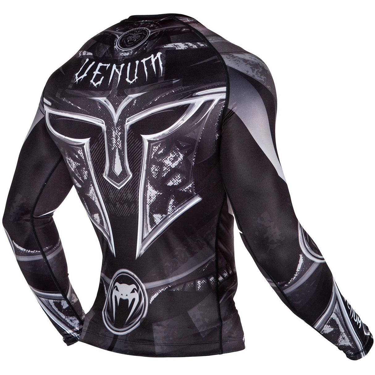 Venum Gladiator 3.0 Black/White rashguard dolgi rokavi
