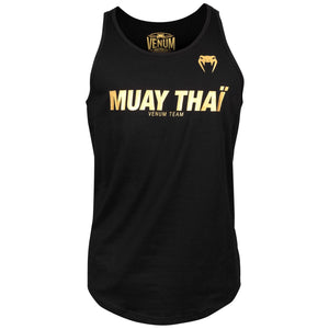 Venum Muay Thai VT Black/Gold moška majica brez rokavov