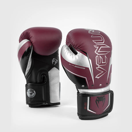Venum Elite Evo Burgundy/Silver rukavice