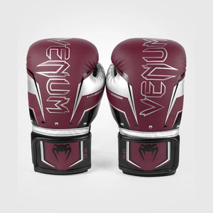 Venum Elite Evo Burgundy/Silver Gloves