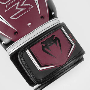 Venum Elite Evo Burgundy/Silver Gloves