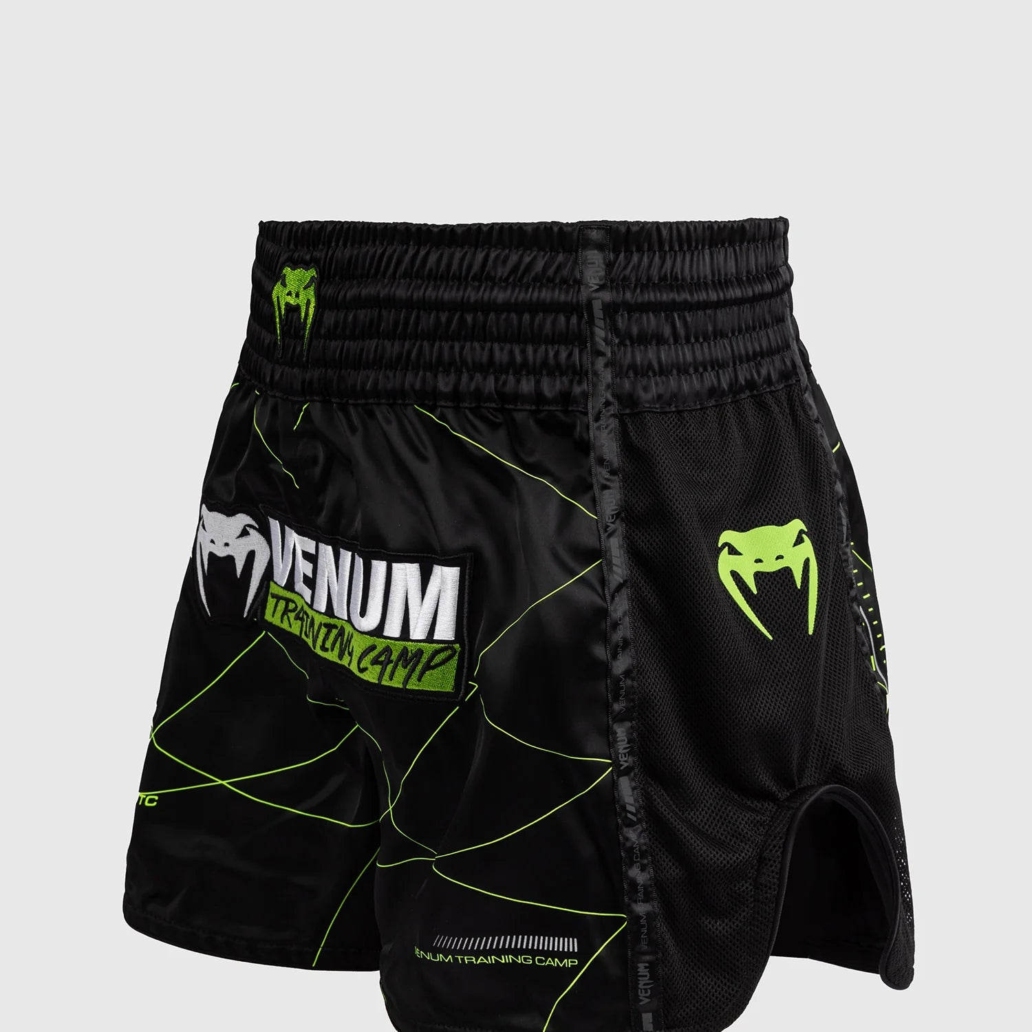 Venum Training Camp 4.0 Black/Neo Green Hlačke Za Tajski Boks