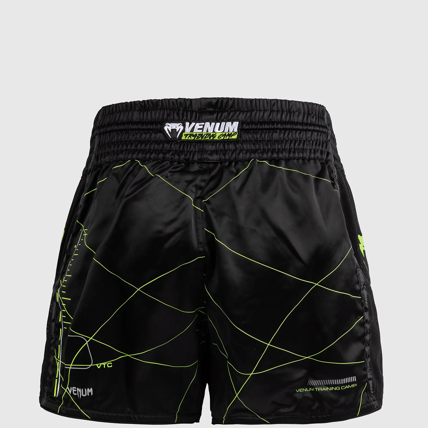 Venum Training Camp 4.0 Black/Neo Green Hlačke Za Tajski Boks