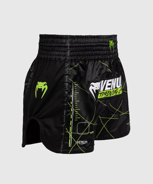 Venum Training Camp 4.0 Black/Neo Green Hlačke Za Tajski Boks