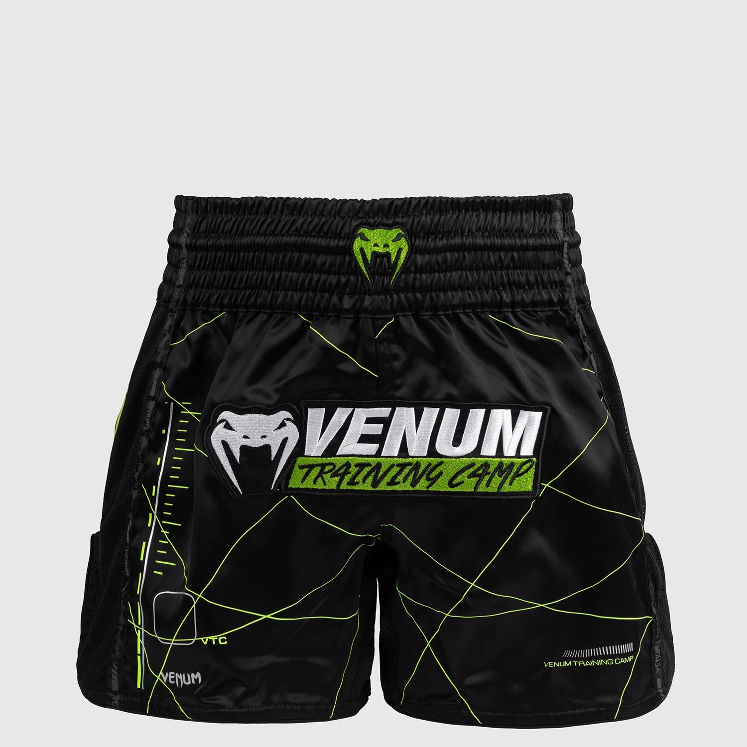 Venum Training Camp 4.0 Black/Neo Green Hlačke Za Tajski Boks