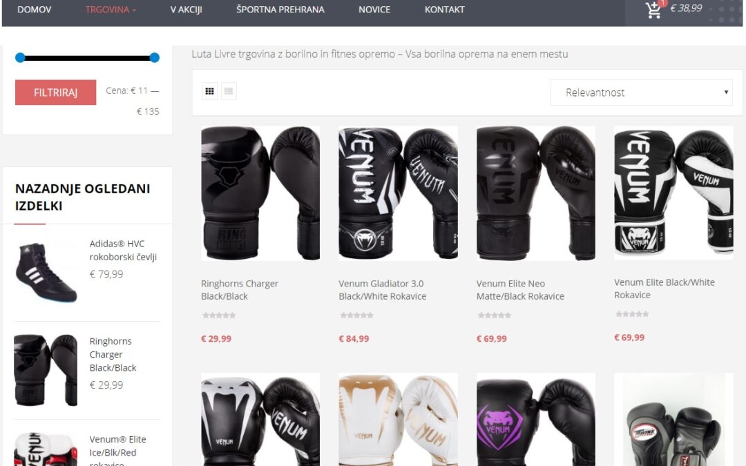 Nova spletna trgovina Fightshop.si