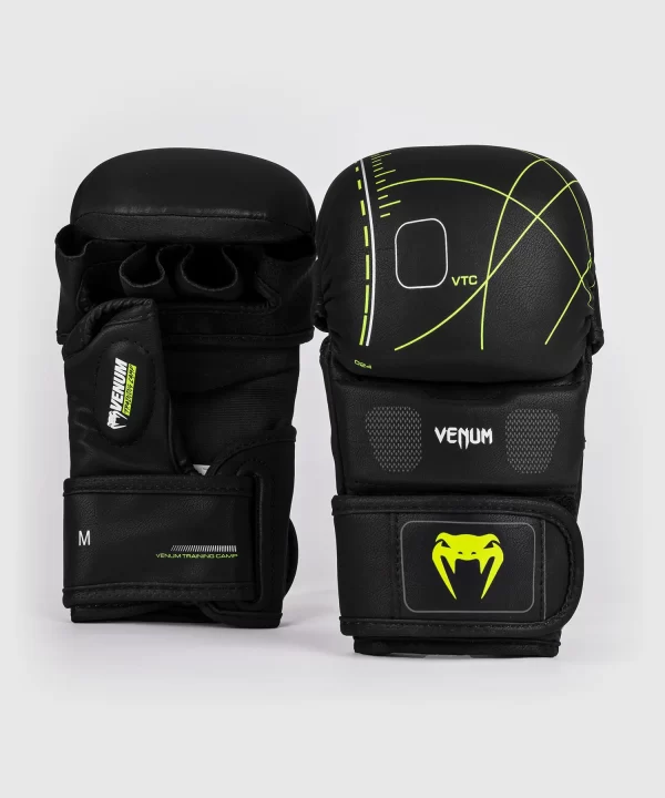 Venum Training Camp 4.0 Black/Neo Green Rokavice MMA Za Sparing