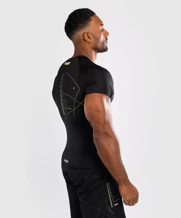 Venum Training Camp 4.0 Black/Neo Green Rashguard Kratki Rokavi