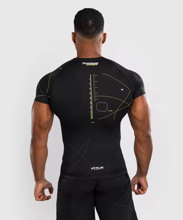 Venum Training Camp 4.0 Black/Neo Green Rashguard Kratki Rokavi