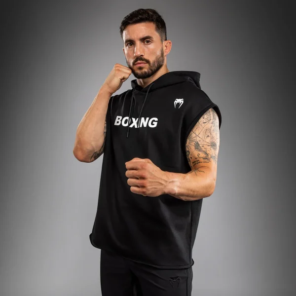 Venum Boxing VT Black/White kapucar brez rokavov