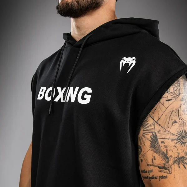 Venum Boxing VT Black/White kapucar brez rokavov